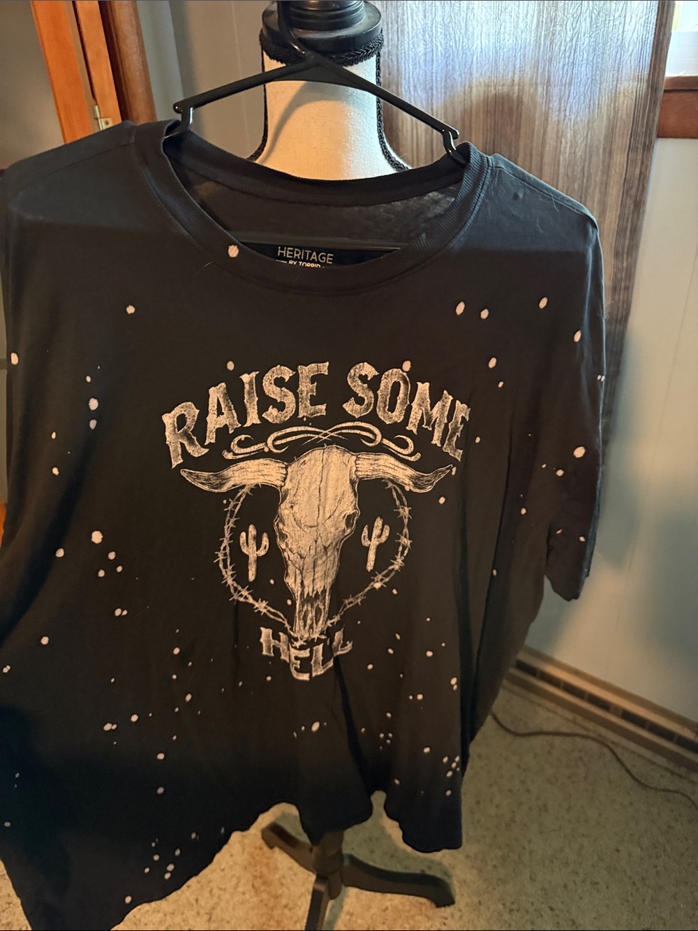 torrid Black Bleach-Splatter 'Raise Some Hell' Graphic Tee